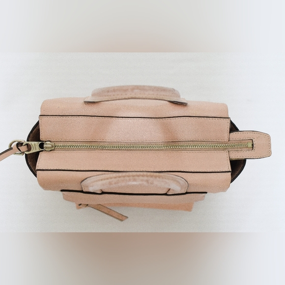 Coach Pink Bleecker Mini Riley Carryall Top Handle Bag Pebbled Leather 27923 - Picture 7 of 16